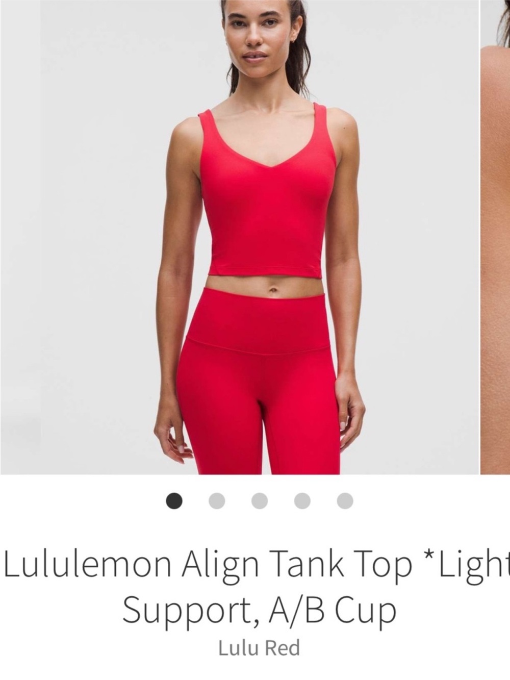 Lululemon Align Tank Top Lulu Red Sz 6 A/B